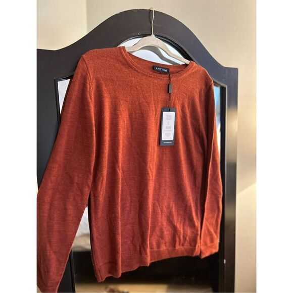 Cashmere Soft Merino Wool Sweater Midweight 250gr Crew Neck L - Picture 6 of 6